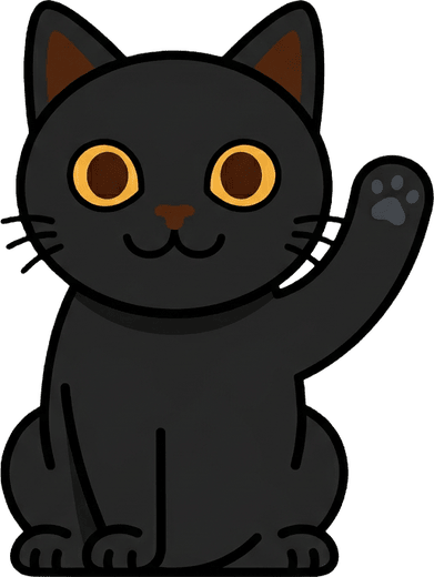 The PromptCat cat, waving hello